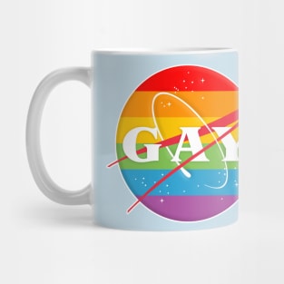 NASA/GAY Rainbow Logo Tribute/Parody Design Mug